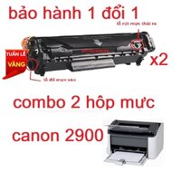 combo 2 hộp mực máy in canon 2900 có lỗ tiếp mực