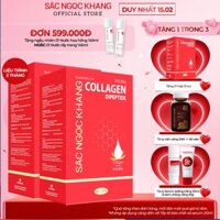 Combo 2 hộp Nước uống đẹp da Collagen Dipeptide Sắc Ngọc Khang tinh khiết [30 túi/2 hộp/ 60 ngày sử dụng]