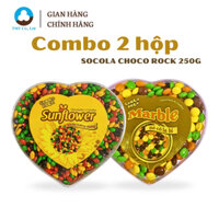 Combo 2 hộp: Socola bi + hướng dương Choco Rock 250g nhập khẩu Hàn Quốc (Date 19/08/2025)