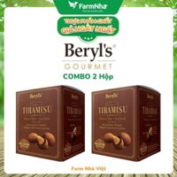 (Combo 2 Hộp) Socola Tiramisu Almond Dark Chocolate 100g Beryls - Socola đen ngon hấp dẫn với bột phô mai Ý mascarpone