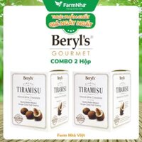 (Combo 2 Hộp) Socola Tiramisu Almond White Chocolate 100g Beryls - Socola hấp dẫn với bột phô mai kem Ý mascarpone