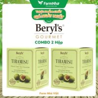 (Combo 2 Hộp) Socola Tiramisu Almond Green Tea Chocolate 100g Beryls - Socola hạnh nhân trà xanh với bột phô mai Ý mascarpone