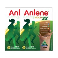 Combo 2 hộp Sữa Bột Anlene Gold Movepro Hương Chocolate (Hộp Giấy 440g)