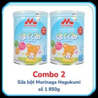 Combo 2 hộp sữa bột Morinaga Hagukumi số 1 850g cho trẻ 0-6M