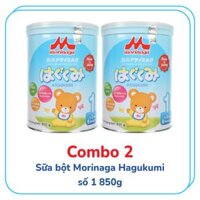 Combo 2 hộp sữa bột Morinaga Hagukumi số 1 850g cho trẻ 0-6M