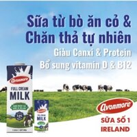 Combo 2 hộp Sữa tươi tiệt trùng nguyên kem Avonmore 1 Lít – Avonmore UHT Full cream (3.5% Natural Fat) 1L