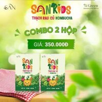 Combo 2 hộp Thạch rau củ KOMBUCHA Sankid, không chất hóa học, bổ sung chất xơ, vitamin, enzym tiêu hóa