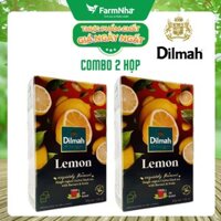(Combo 2 Hộp) Trà Dilmah Lemon 30g túi lọc 20 x 1.5g - Hương vị trà chanh tươi mát và nguyên chất, tinh hoa trà Sri Lanka