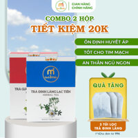 Combo 2 Hộp Trà Giảo Cổ Lam Lá Sen và Trà Đinh Lăng Lạc Tiên hộp 60 túi thương hiêu Quà 3 Miền