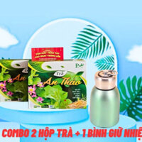 COMBO 2 HỘP TRÀ SĂM LÁ SEN AN THẢO + 1 BÌNH GIỮ NHIỆT INOX ( có tặng thẻ cào mai mắn )