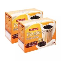 Combo 2 Hộp Trà Sữa Trân Châu Hoà Tan - Hillway - Vị Truyền Thống  260g x 2 (10 gói trà sữa & 10 gói trân châu)