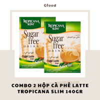 [COMBO 2 HỘP] Tropicana Slim Cà Phê Latte Chiết Xuất Cỏ Ngọt 140gr