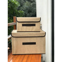 Combo 2 hộp vải đựng đồ đa năng hình chữ nhật có thể gập gọn - Be