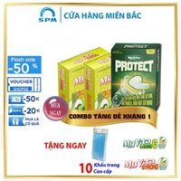 Combo 2 hộp Viên sủi VitaminC Myvita Strong (Sả - Gừng - Chanh) - 20 viên & 1 hộp viên ngậm Myvita Protect - 30 viên