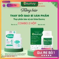 Combo 2 hộp viên uống esunvy hộp 30v hỗ trợ giảm thâm nám da, nhờn mụn