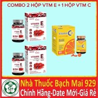 Combo 2 Hộp Vitamin E Đỏ Omega 3 (Hộp 30 Viên) và 1 Hộp Vitamin C Plus X3 (Hộp 60 Viên)