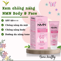 (COMBO 2 HỘP)Kem chống nắng NMN SPF 60 PA+++ hỗ trợ mờ nám sáng da Body & Face 100g, dưỡng trắng, nâng tone rõ rệt