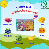 Combo 2 Hũ Bánh Ăn Dặm Cho Bé, Vị Sữa Chua Trái Cây Kết Hợp Với Lòng Đỏ Rau Củ, Giàu Dinh Dưỡng