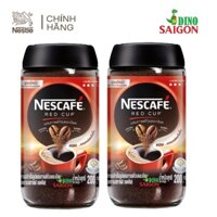 Combo 2 Hũ Cà phê hòa tan kết hợp Cà phê rang xay Nescafé Red Cup (Hũ 200g)