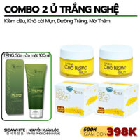 COMBO 2 HỦ MẶT NẠ Ủ TRẮNG CAO NGHỆ - Tặng 1 Sữa Rửa Mặt Trà Xanh Rau Má 100ml