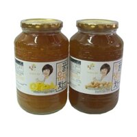 Combo 2 hũ trà thanh yên và trà gừng mật ong Kkoh Shaem Food Hàn Quốc 1 kg-PP Sâm Yến 3A