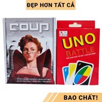[COMBO 2 IN 1] Trò chơi thẻ bài trí tuệ Coup + UNO bản Việt hóa kèm sách hướng dẫn