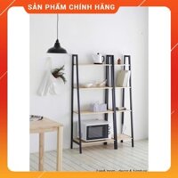 COMBO 2 KỆ SÁCH HÌNH THANG 4 TẦNG - MÀU ĐEN PHỐI GỖ - LADDER SHELF