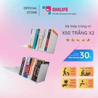 Combo 2 Kệ Sách Treo Tường Smlife X50 - Trắng