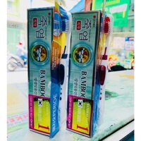 Combo 2 Kem Đánh Răng Muối Tre Bamboo Salt tặng kèm bàn chải -Chăm Sóc Nướu Số 1 Hàn Quốc 140g