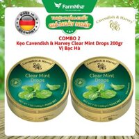 (Combo 2) Kẹo Cavendish & Harvey vị CLEAR MINT 200gr - Hương vị tuyệt vời từ Đức