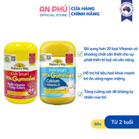 Combo 2 Kẹo Dẻo Cho Bé Nature's Way Kids Smart Vita Gummies Calcium + Vitamin D Và Multi Vitamin for Fussy Eaters 60v/h
