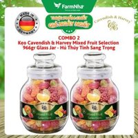 (Combo 2) Kẹo Trái Cây Cavendish & Harvey Mixed Fruit Selection 966g Thủy Tinh Sang Trọng - Vị trái cây tự nhiên