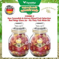 (Combo 2) Kẹo Trái Cây Cavendish & Harvey Mixed Fruit Selection 966g Red Label - Hủ Thủy Tinh