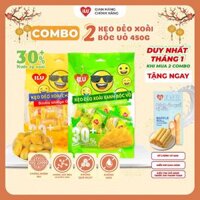 Combo 2 Kẹo xoài xanh/chín bóc vỏ ILU 450g, chiết xuất xoài chín nguyên chất, đảm bảo an toàn và chất lượng