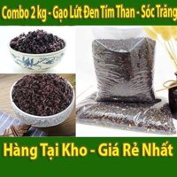 Combo 2 Kg Gạo Lứt Đen Tím Than Sóc Trăng Cơm Ngon Mềm Dẻo Loại 1