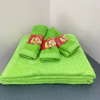 combo 2 khăn tắm 60m2 + 3 khăn cotton hàng Việt Nam