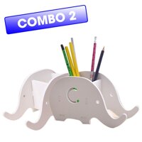 Combo 2 khay để bàn hình voi con kiêm giá đỡ điện thoại [bonus]