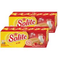 Combo 2 khay Solite bánh dinh dưỡng bông lan cuộn, giảm đường, vị dâu 2x360g