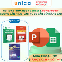 Combo 2 Khóa học + Tặng FREE 2 sách hướng dẫn thực hành GG sheet - Powerpoint từ cơ bản đến nâng cao