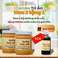 Combo 2 ký Đường Thốt Nốt nguyên chất Tặng kèm 250ml nước màu-Thành 7 Núi, Đặc sản An Giang, không chất bảo quản