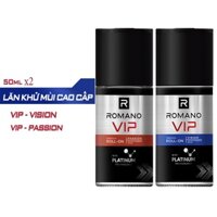 COMBO 2 lăn khử mùi Romano Vip Plantinum (50ml*2)