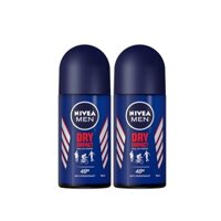 Combo 2 Lăn Ngăn Mùi Nam NIVEA MEN Dry Impact Khô Thoáng 50ml x 2 chai