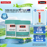 Combo 2 lọ dầu cá Swisse Ultiboost Odourless Wild Fish Oil 1000mg 200 viên/lọ