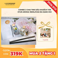 Combo 2 lọ Tinh dầu khuếch tán thơm phòng Eyun Aroma 150ml/Chai - Kèm que cắm