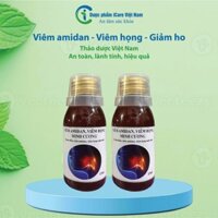 Combo 2 lọ Viêm amidan viêm họng Minh Cương thảo dược Việt hỗ trợ viêm họng viêm amidan, cảm cúm, ho