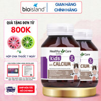 Combo 2 lọ viên sữa Healthy Care Milk Calcium giúp bổ sung canxi cho bé cao lớn chắc khỏe xương lọ 60 viên