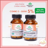 Combo 2 lọ Viên Uống Nhân Sâm Ấn Độ Organic India Aswagandha 60v