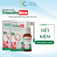 [COMBO 2 LỌ] Xịt Họng Trioxidin New VCP Pharma - Hỗ Trợ Giảm Nhanh Đau Họng, Ngứa Rát Họng - Chai 15ml