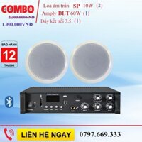 Combo 2 loa âm trần và 1 amply 60w bluetooth