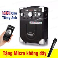 Combo 2 loa S8 hát karaoke xách tay tặng kèm mic không dây